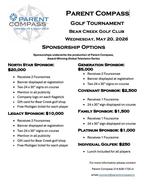 Parent Compass Golf Sponsorship Options